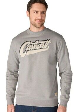 Carhartt Sawyer Script Crewneck  Sweatshirt- Weather Ash Heather